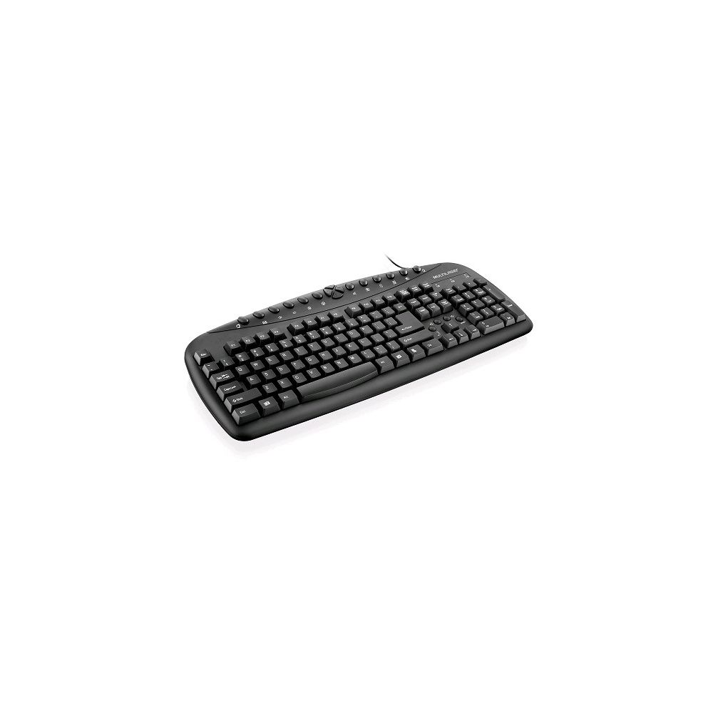 Teclado Multilaser Super Multimidia Preto PS2 Mod.TC080 - Multilaser