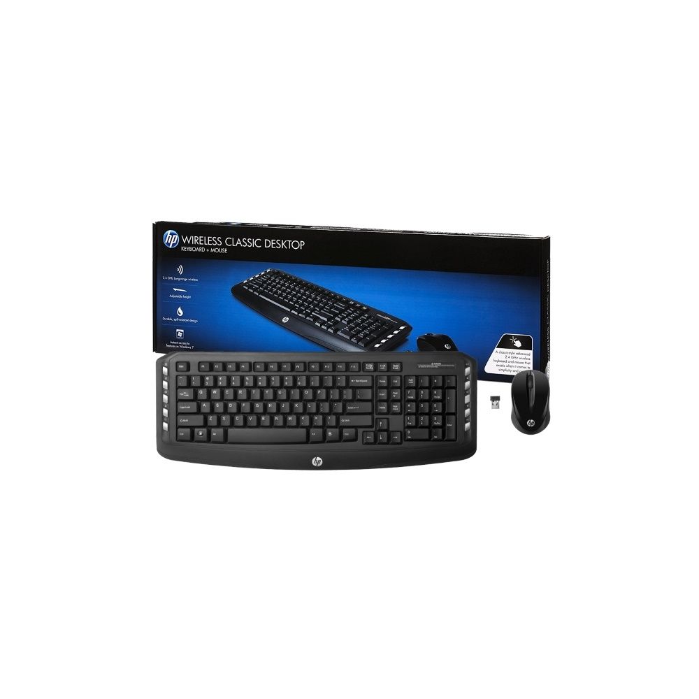 Kit Teclado + Mouse Sem Fio, Classic, LV290AA, Preto - HP