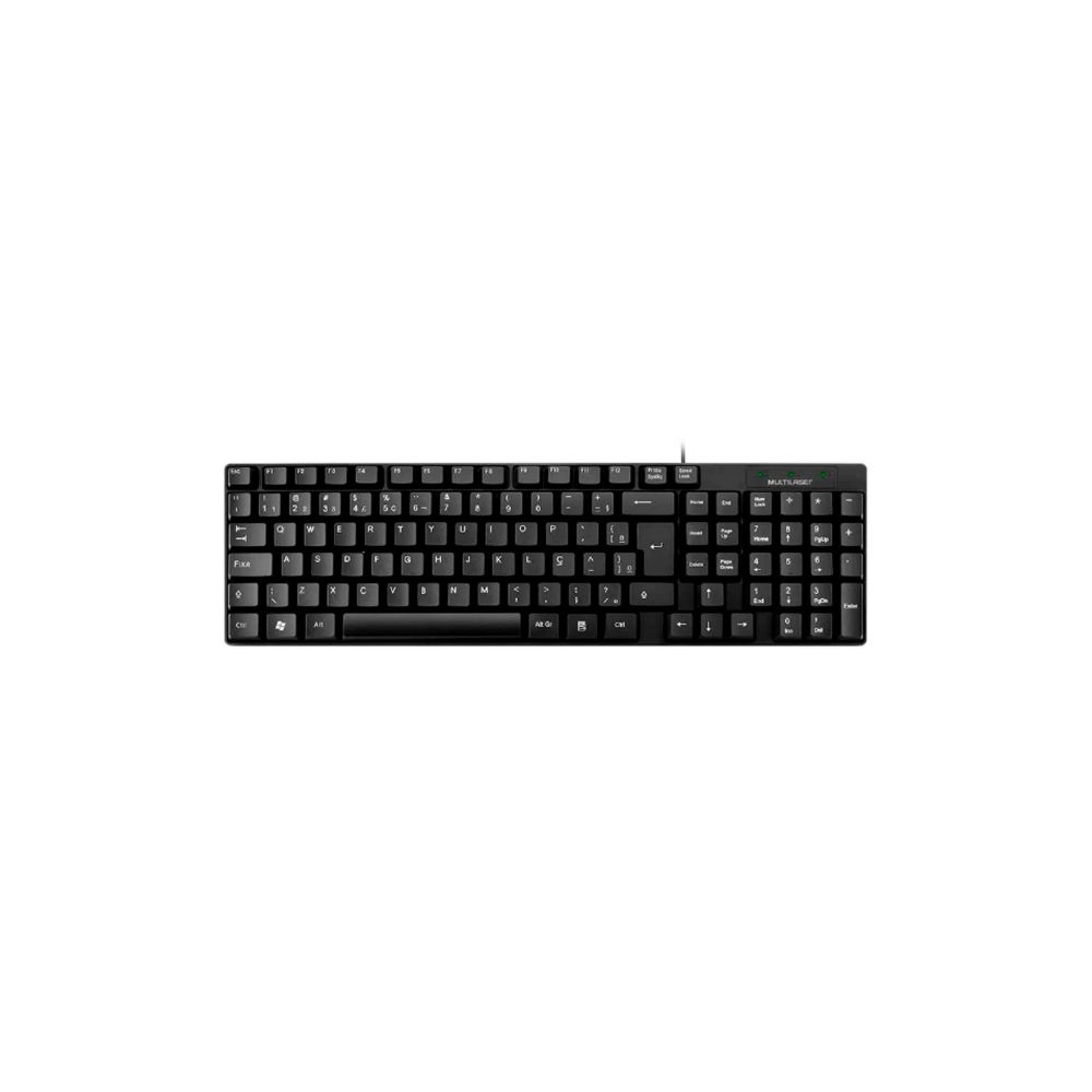 Teclado com Fio Slim Laser ABNT2 Preto TC193 - Multilaser