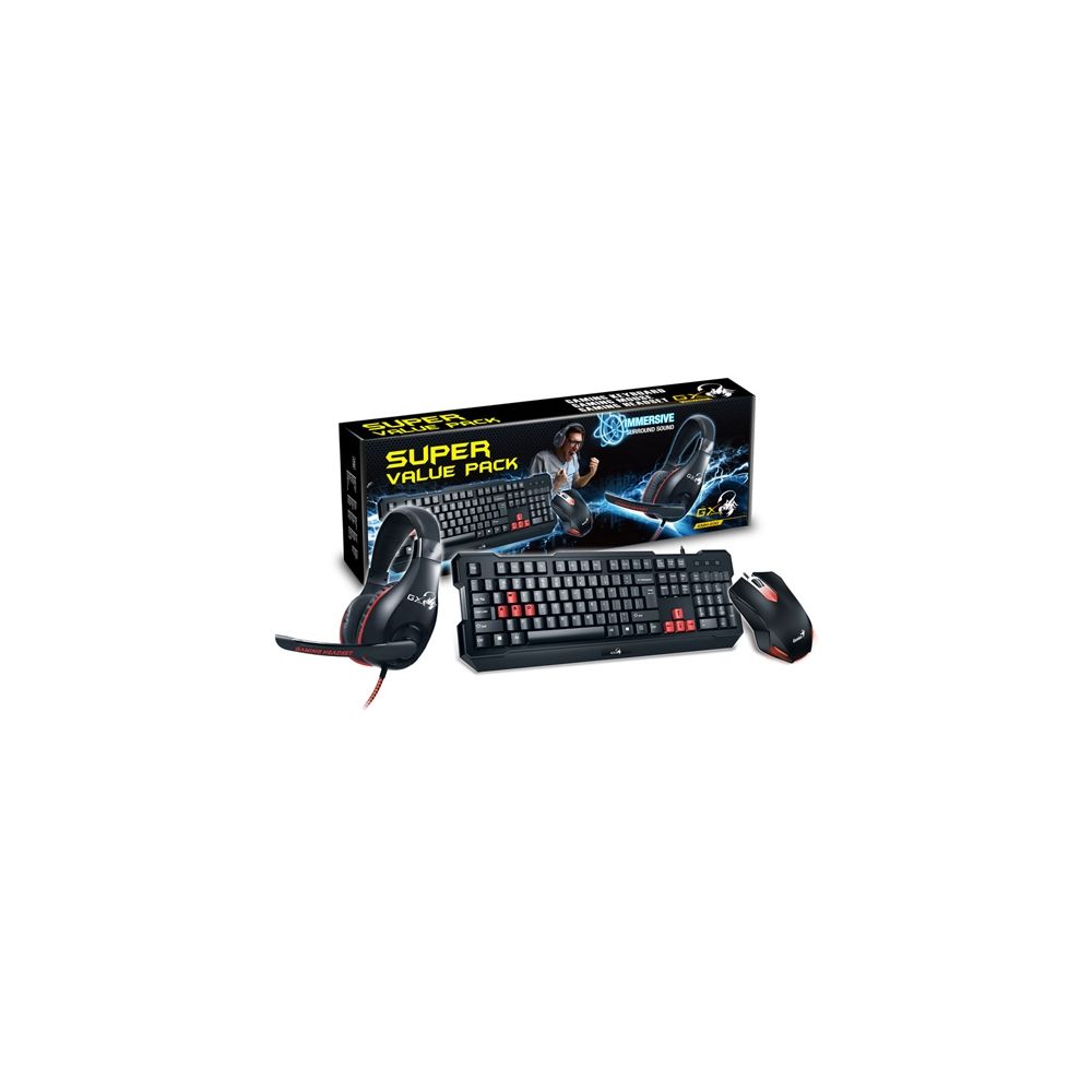 Kit Teclado Mouse E Headset Gamer Genius