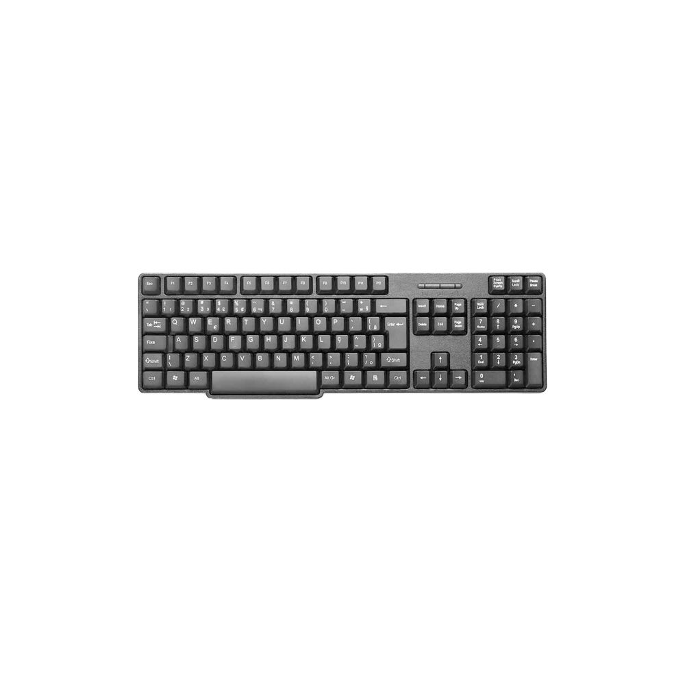 Teclado com Fio Básico Slim TC204 USB Preto - Multilaser