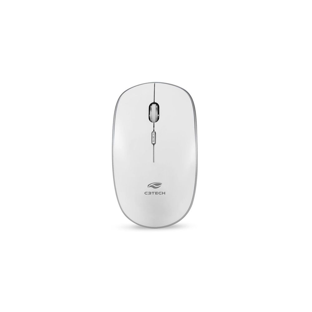 Kit Teclado + Mouse Sem Fio, K-W510SWH, Branco/Prata - C3-Tech