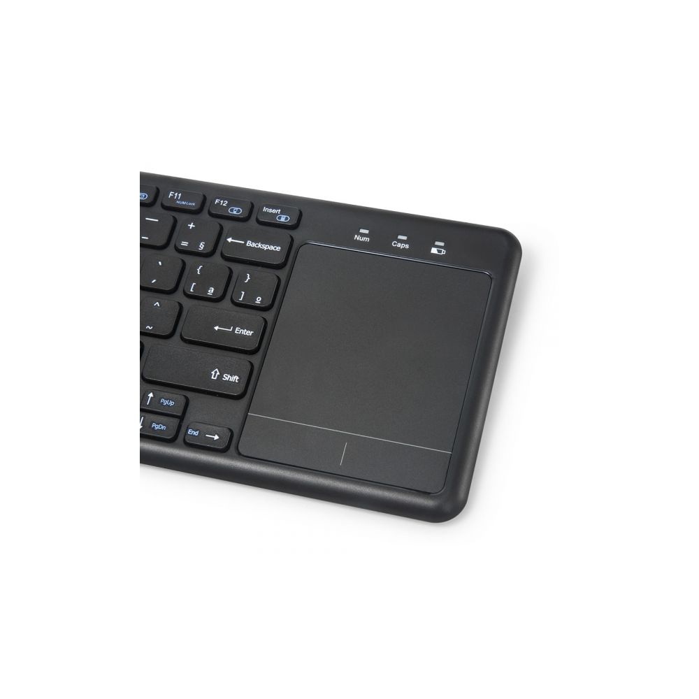 Teclado Sem Fio com Touchpad ABNT2 K-WT100BK Preto - C3Tech