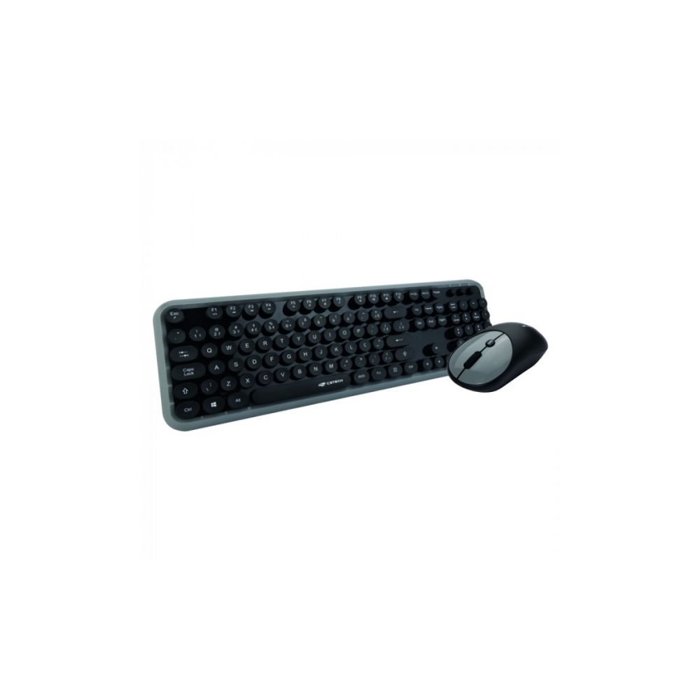 Kit Teclado + Mouse Wireless Preto W200BGY - C3Tech 