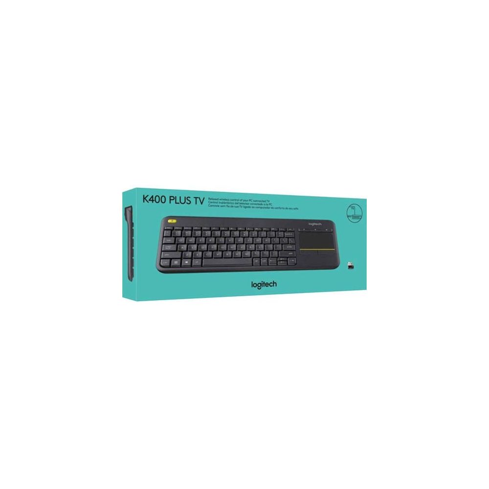 Teclado Sem Fio c/ Touchpad K400 Plus Preto ABNT2 - Logitech