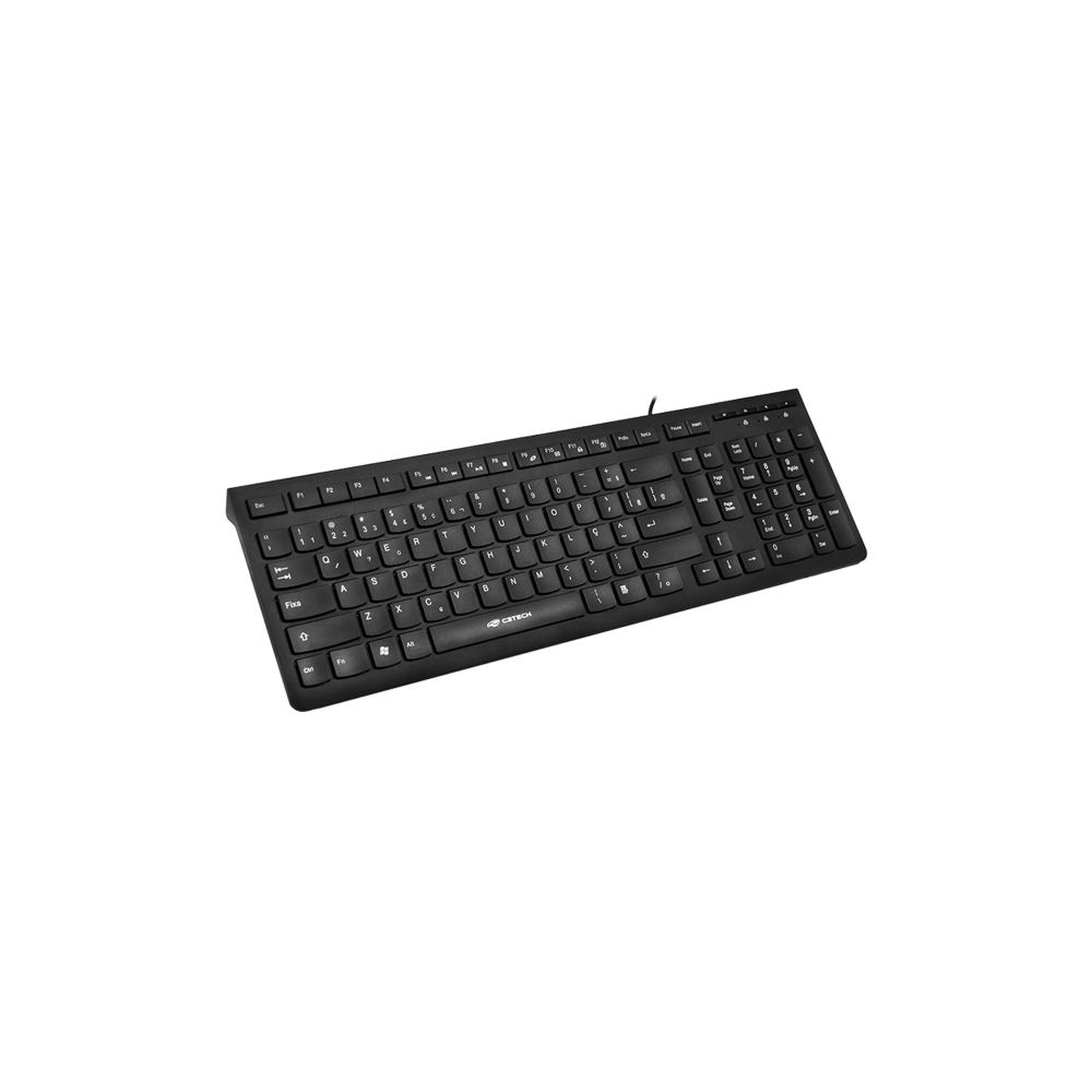 Teclado Multimídia KB-M60BK USB Preto ABNT2 - C3Tech 