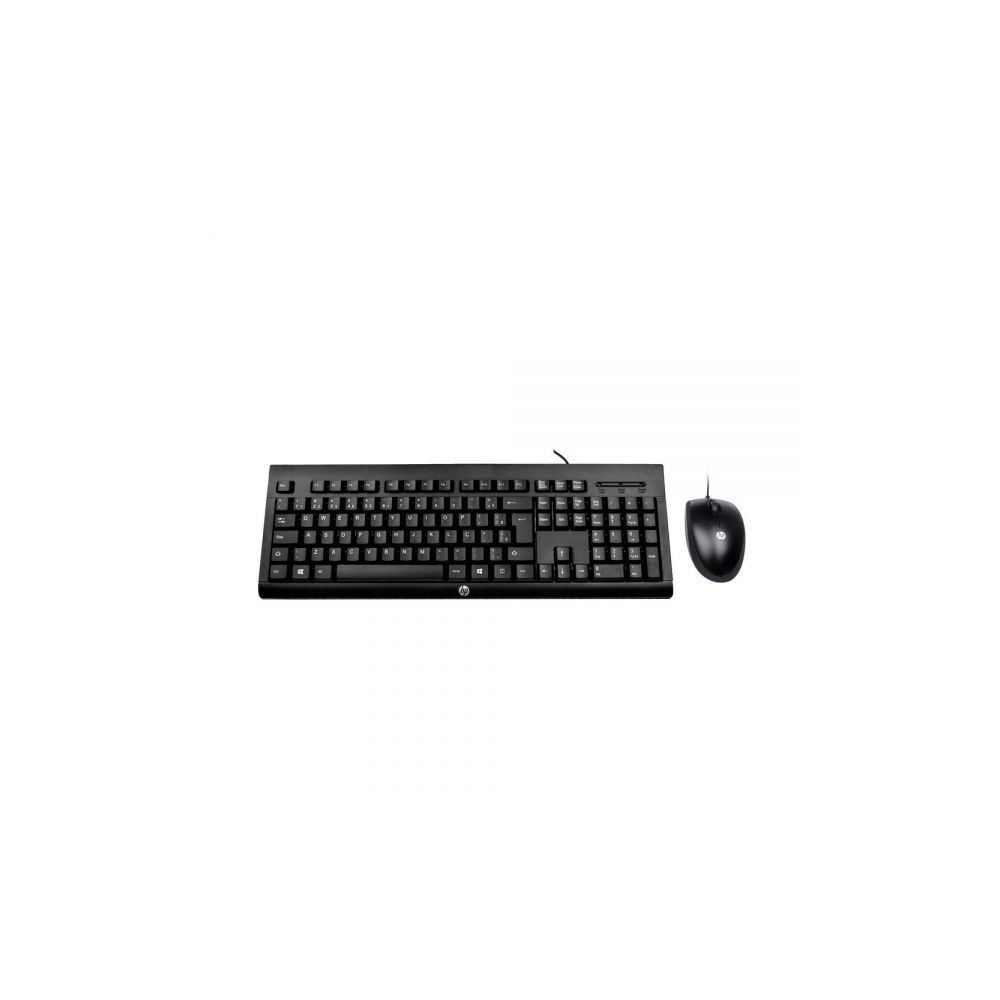 Kit Teclado + Mouse com Fio C2500, USB, Preto, J8F15AA - HP 