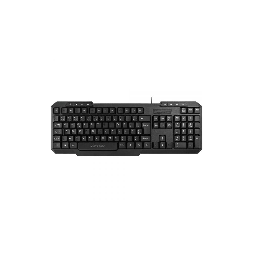 Teclado c/ Fio Multimídia Slim TC206 Preto USB - Multilaser