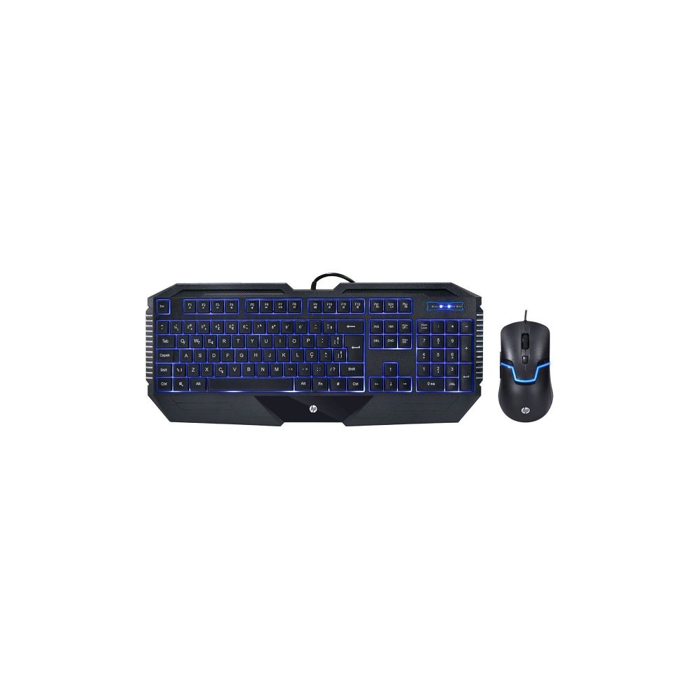 Kit Teclado e Mouse Gamer GK1100 Preto USB - HP 