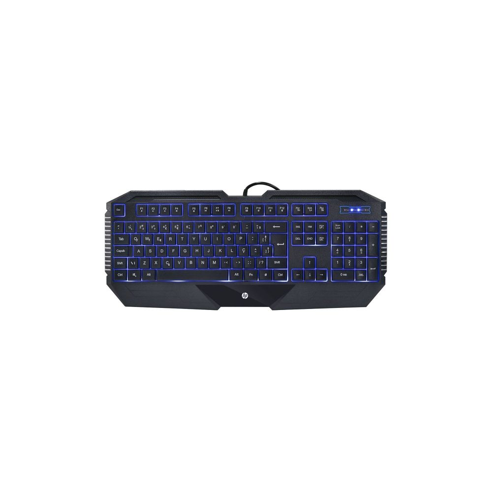 Kit Teclado e Mouse Gamer GK1100 Preto USB - HP 