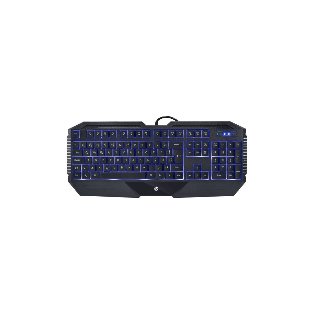 Kit Teclado e Mouse Gamer GK1100 Preto USB - HP 