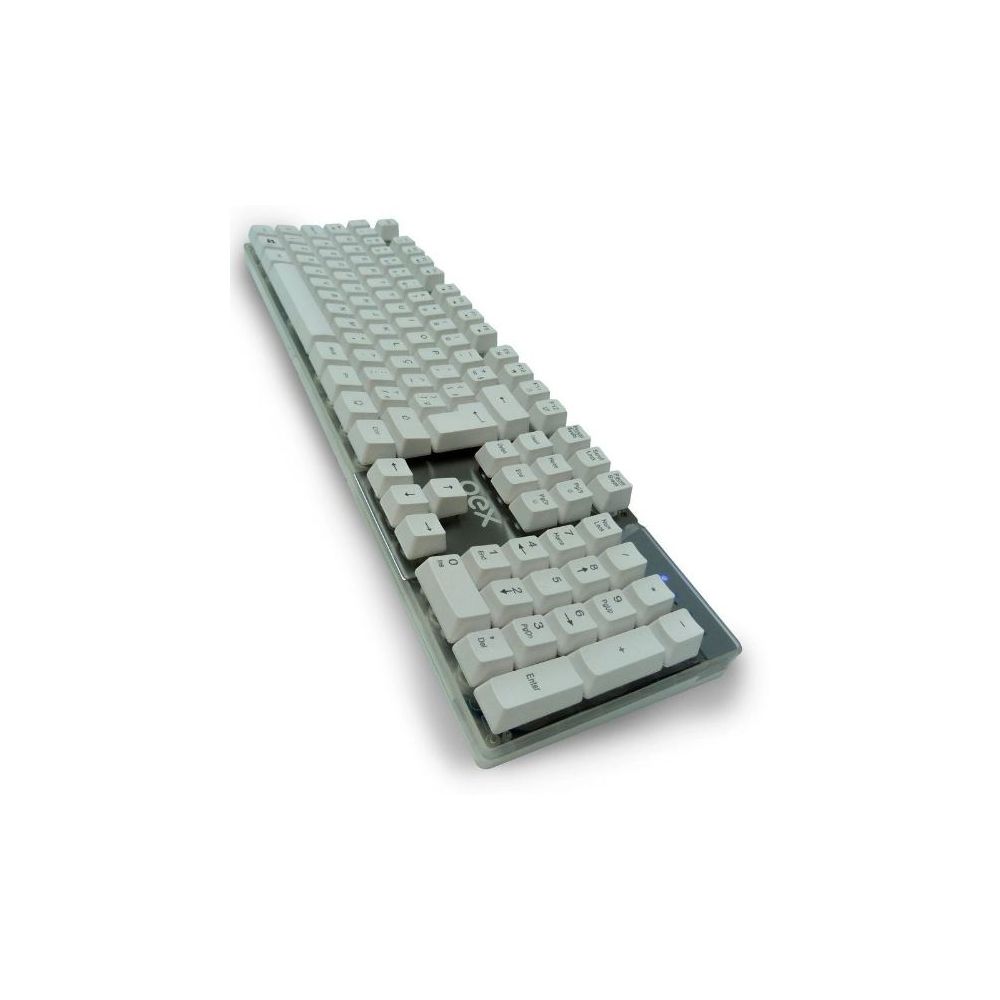 Teclado Prismatic Branco TC205 USB Com Led Gamer - OEX
