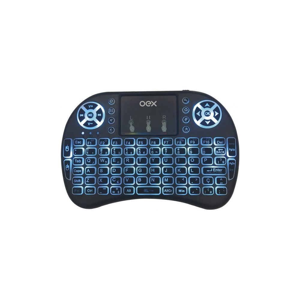 Mini Teclado Air Mouse com Touch Wireless CK103 - Oex