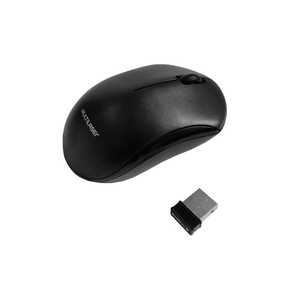 Kit Teclado e Mouse sem Fio Preto - Multilaser