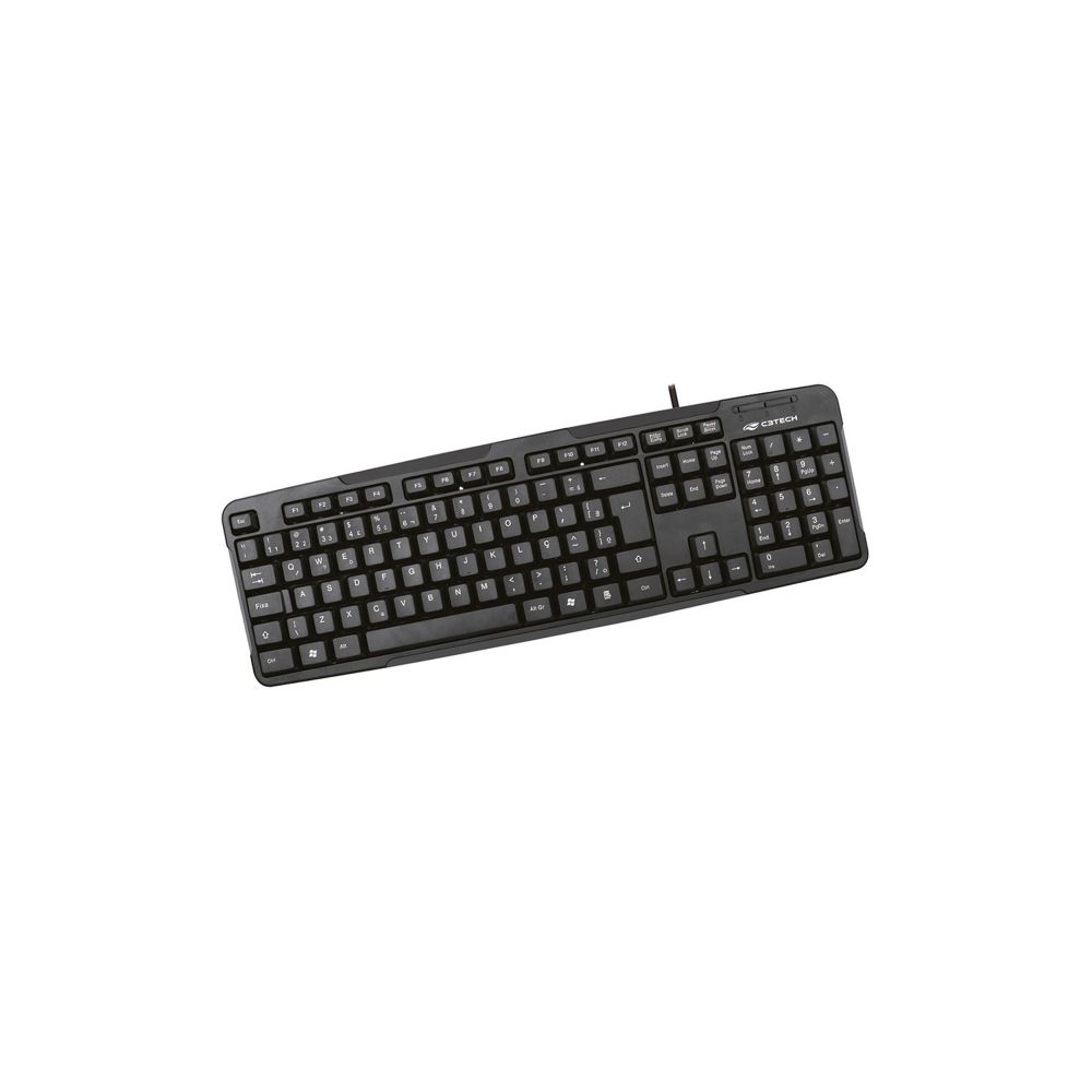 Teclado Padrão USB KB-12BK Preto - C3Tech