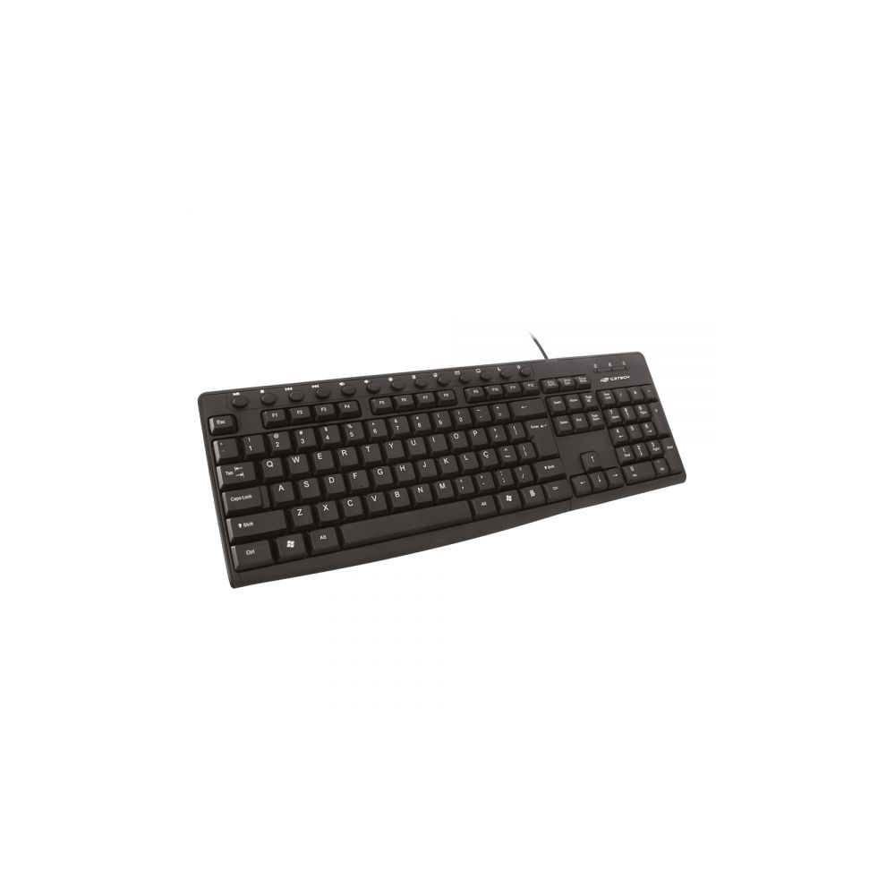 Teclado USB Multimídia KB-M30BK Preto - C3Tech