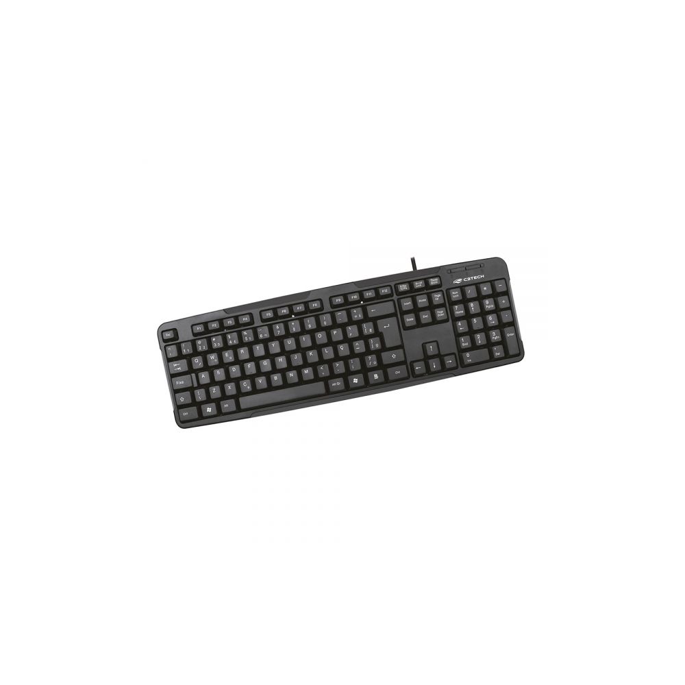 Teclado USB Padrão KB-13BK Preto com Fio - C3Tech