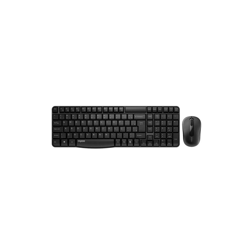 Kit Teclado e Mouse sem Fio RA001 Preto - Rapoo