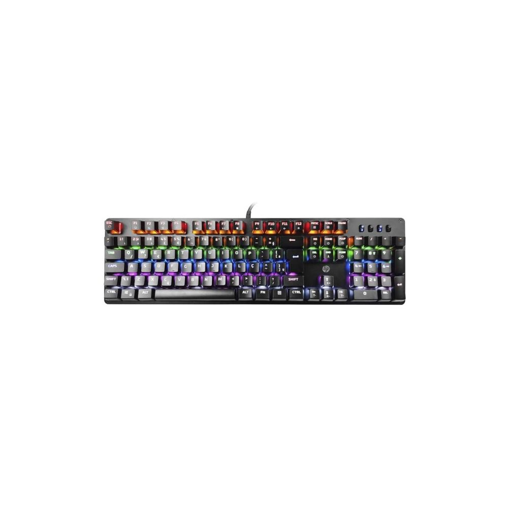 Teclado Mecânico Gamer LED USB GK100 Preto - HP