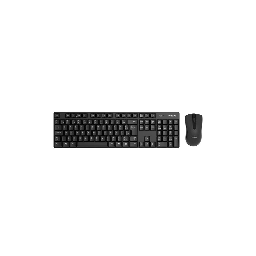 Kit Teclado e Mouse sem Fio SPT6501B Preto - Philips