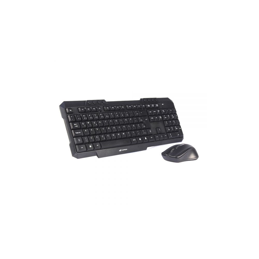 Kit Teclado e Mouse sem Fio K-W10BK Preto - C3Tech