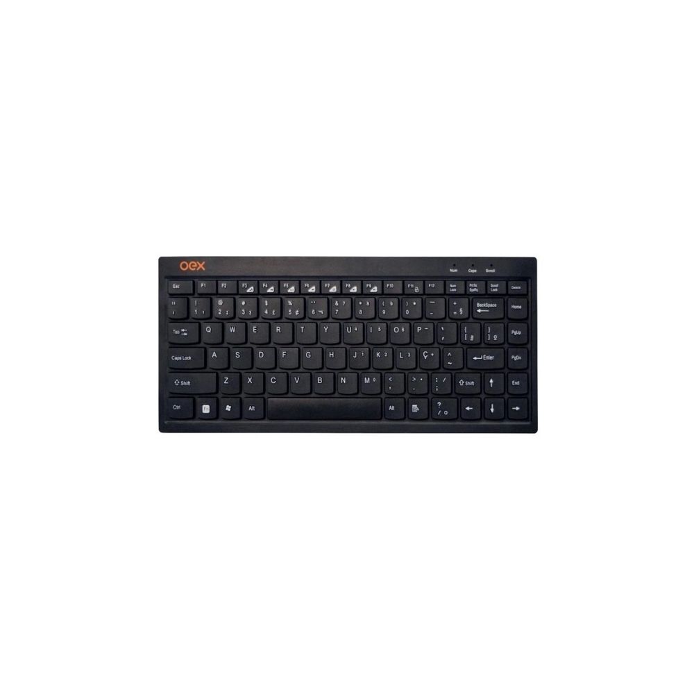 Teclado Mini Flat TC301 ABNT2 USB Preto - Oex