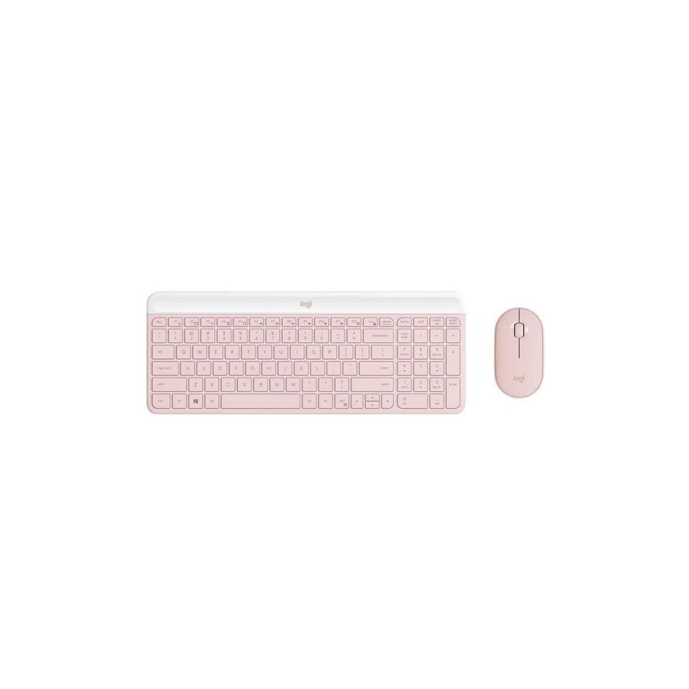 Kit com Teclado e Mouse Sem Fio Mk470 Rose - Logitech