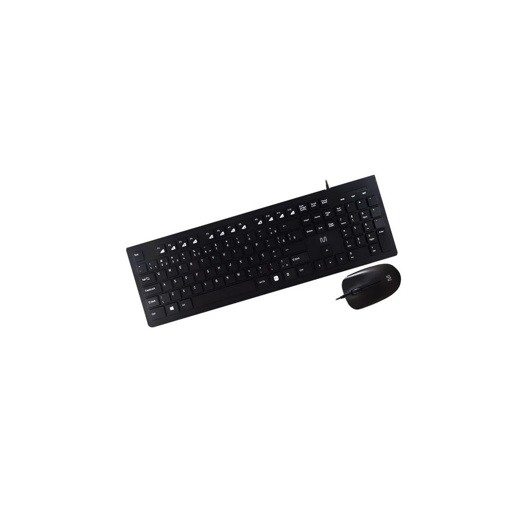 Kit Teclado e Mouse com fio Multimídia Preto - Multilaser