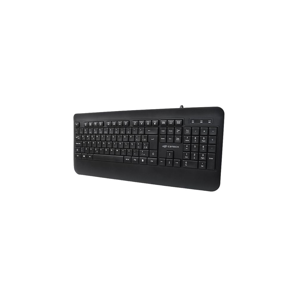 Teclado Multimidia USB KB-M100BK Preto - C3Tech