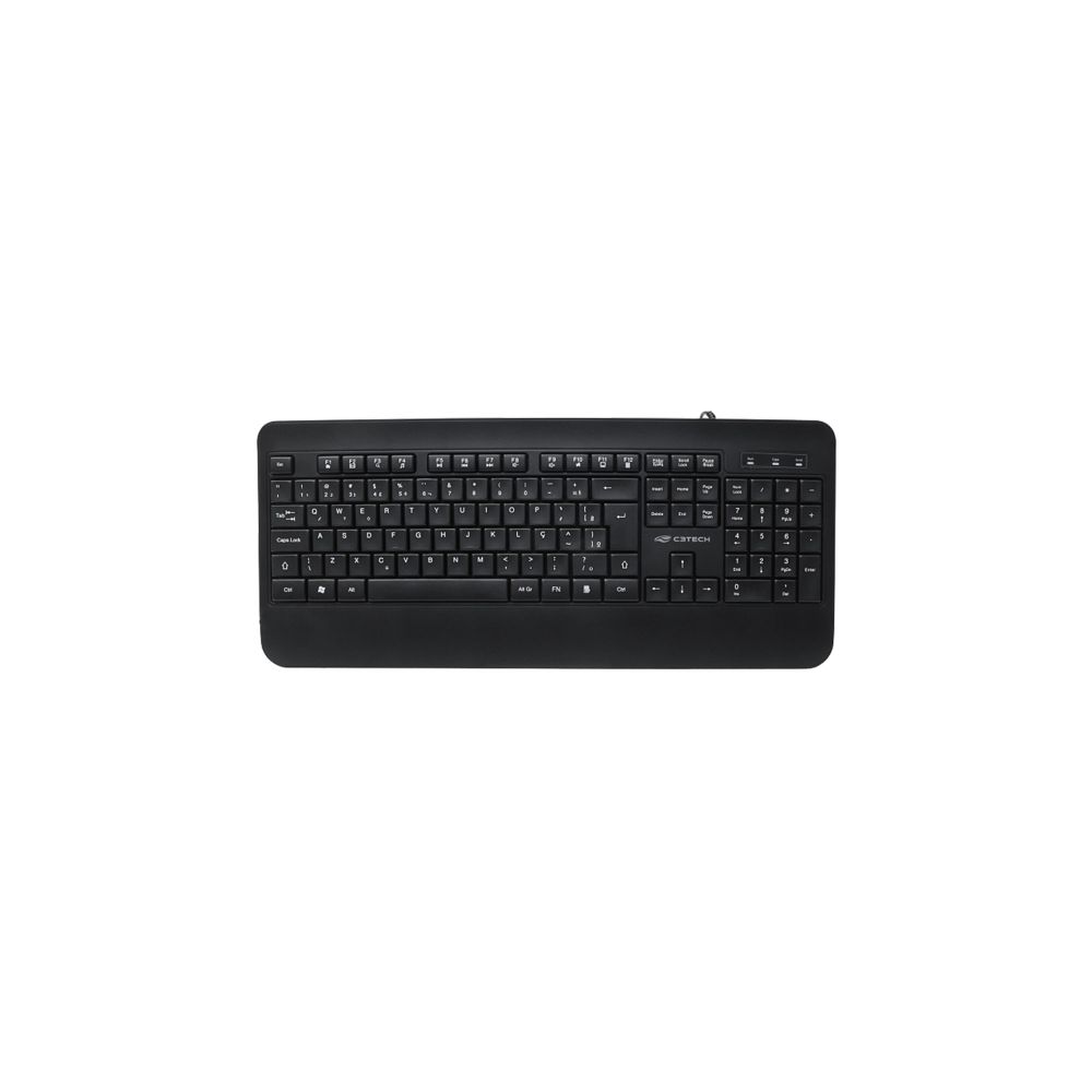 Teclado Multimidia USB KB-M100BK Preto - C3Tech