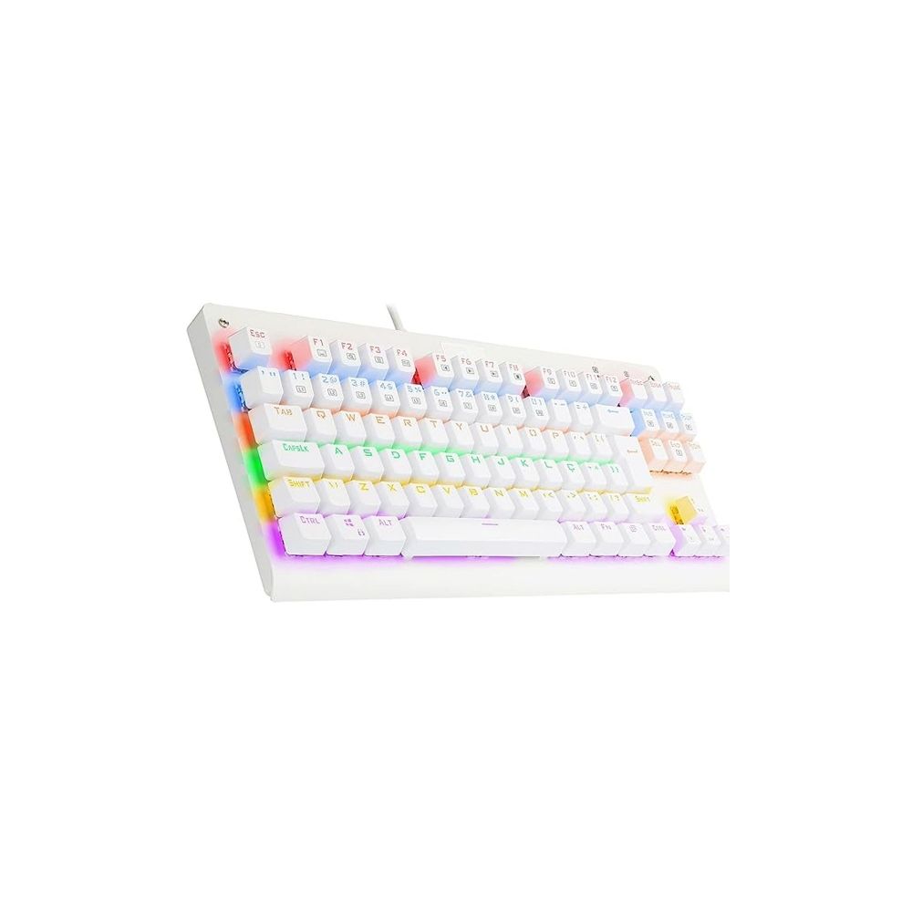 Teclado Gamer Mecânico RGB Switch Azul Branco – Redragon