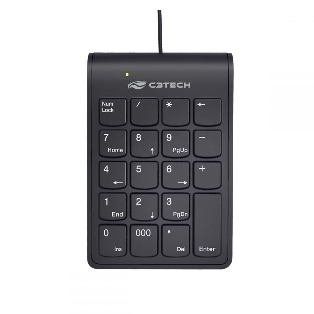 Teclado Númerico USB KN-12BK - C3Tech