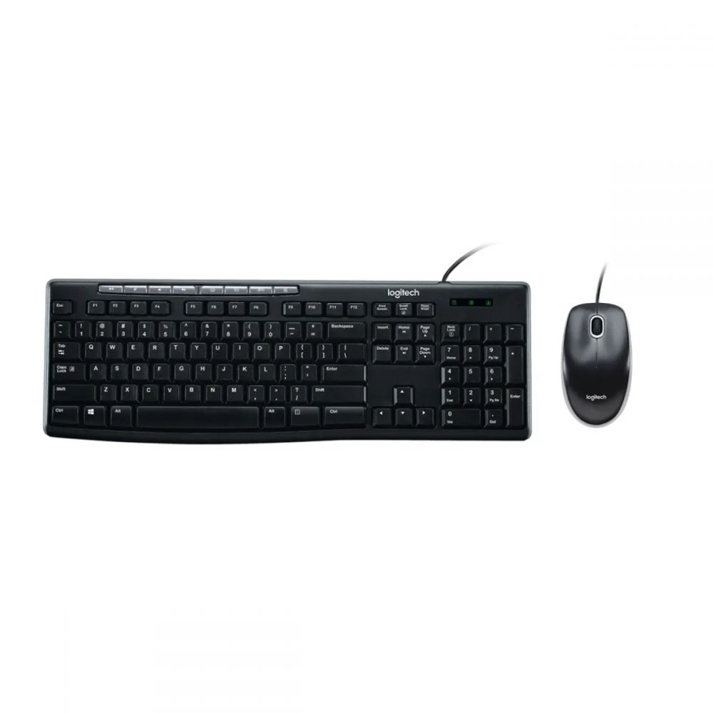 KIT Teclado e Mouse USB MK200 Preto - Logitech