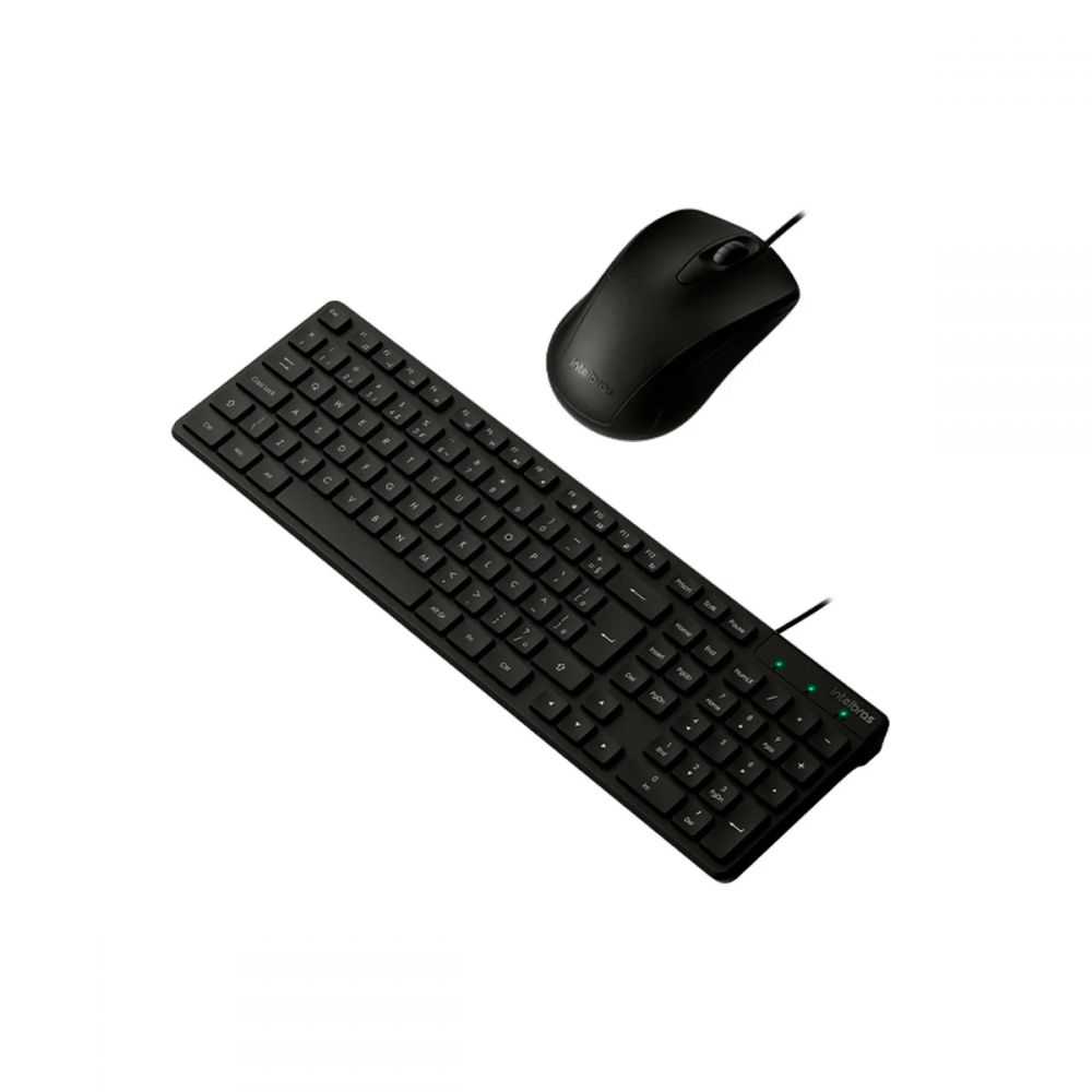 Kit Teclado e Mouse Com Fio USB CCI20 Preto - Intelbras