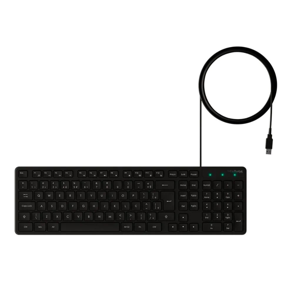 Teclado Com Fio TCI 10  Conexão USB-A Preto - Intelbras