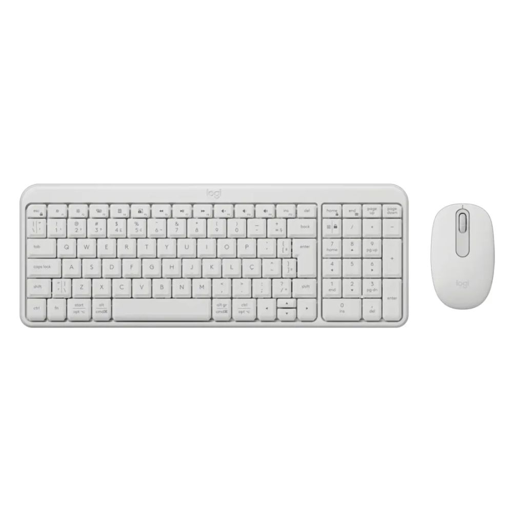 Kit Teclado e Mouse S/ Fio MK250 ABNT2 Branco - Logitech