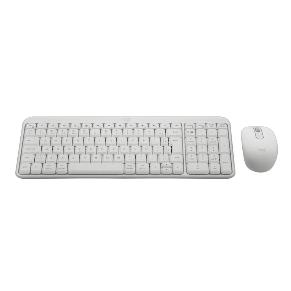 Kit Teclado e Mouse S/ Fio MK250 ABNT2 Branco - Logitech
