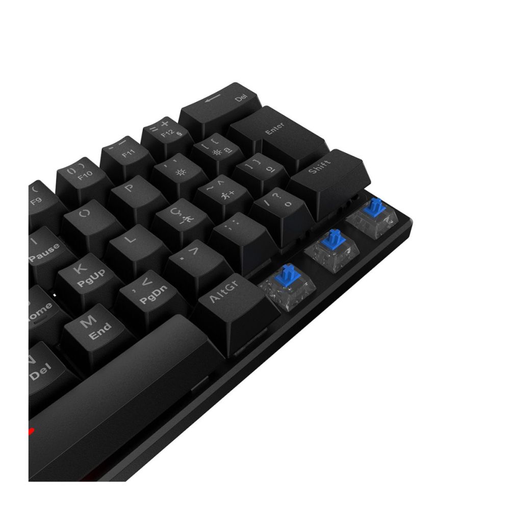 Teclado Mecânico 60% Anihi Black Switch Blue – Vinik