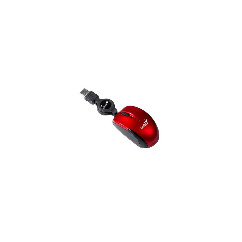 Mouse Micro Traveler Retrátil  USB  Ruby - Genius