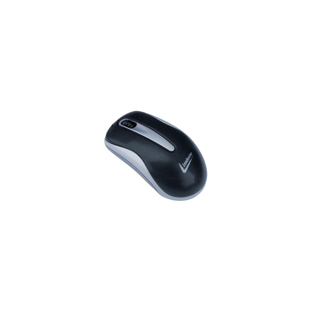 Mouse Óptico Scroll PS2 Mod.2036 Preto/Prata - Leadership
