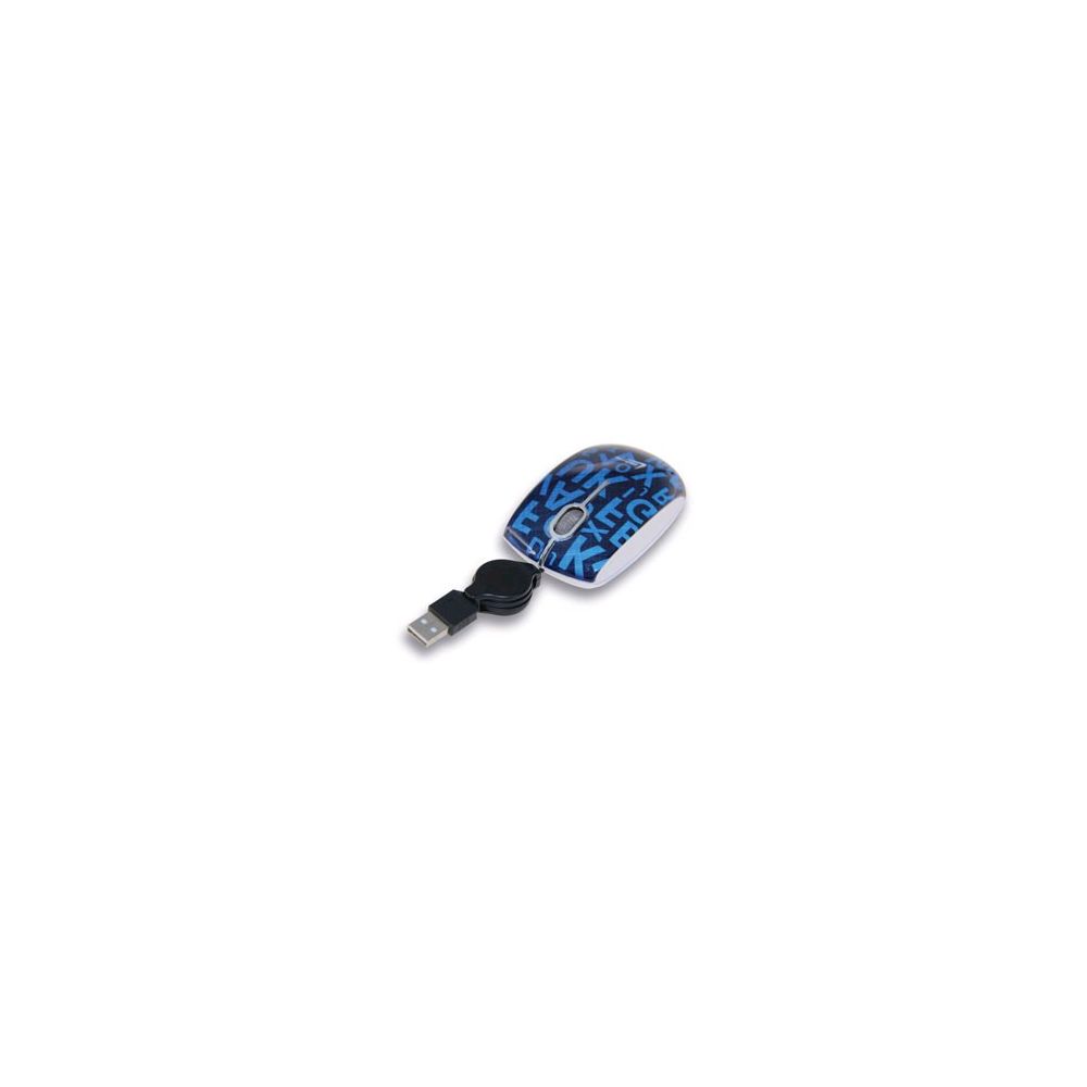 Mouse Óptico USB Blue Letters Retrátil Mod.2632 - Leadership