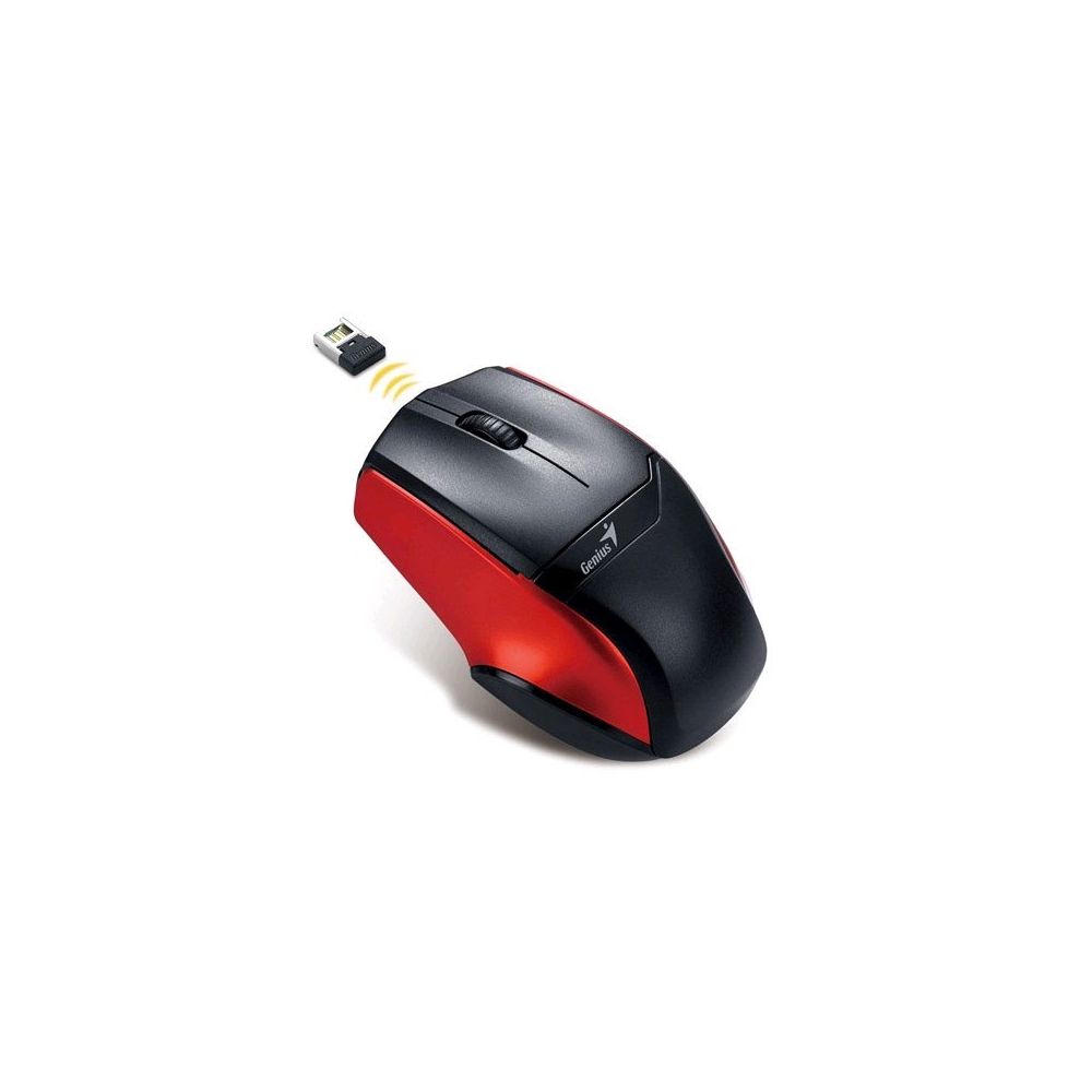 Mouse Genius Wireless NS-6015 Vermelho/Preto USB G7 - Genius