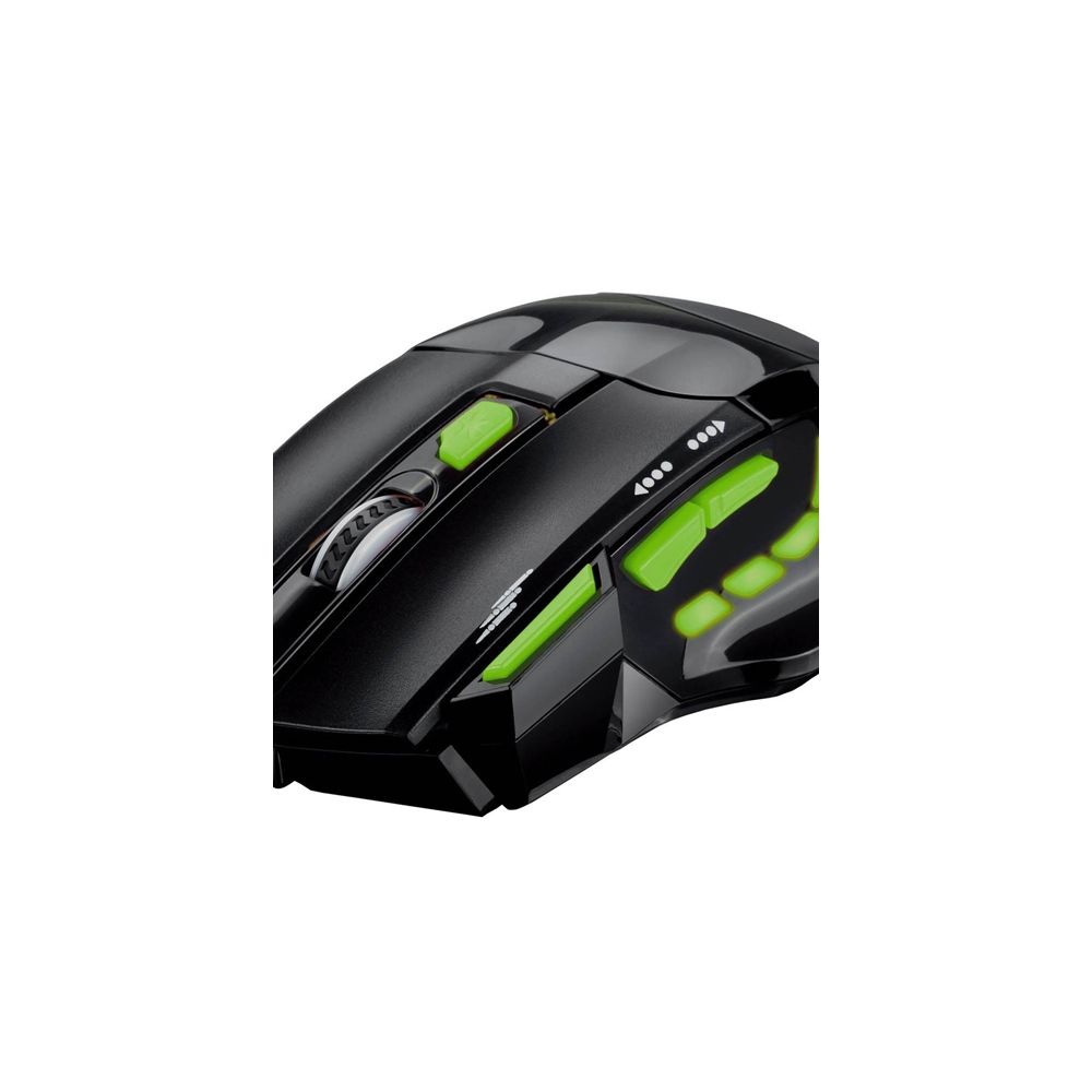 Mouse Gamer 2400DPI Preto e Verde MO208 - Multilaser