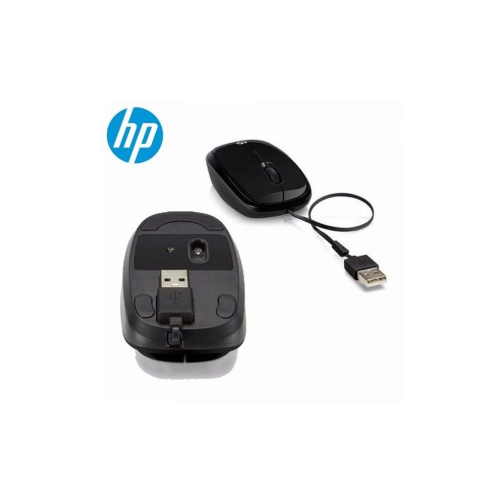 Mouse Retrátil X1250 USB Óptico Vermelho - HP