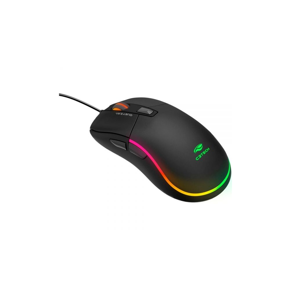 Mouse Gamer MG-510BK Quetzal RGB 5000DPI Ambidestro - C3Tech