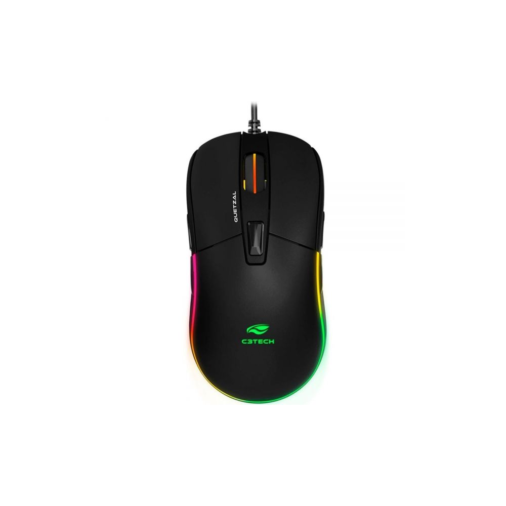 Mouse Gamer MG-510BK Quetzal RGB 5000DPI Ambidestro - C3Tech