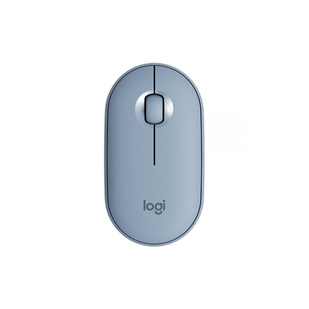 Mouse Óptico Sem Fio M350, Pebble, 1000 DPI, Azul Logitech