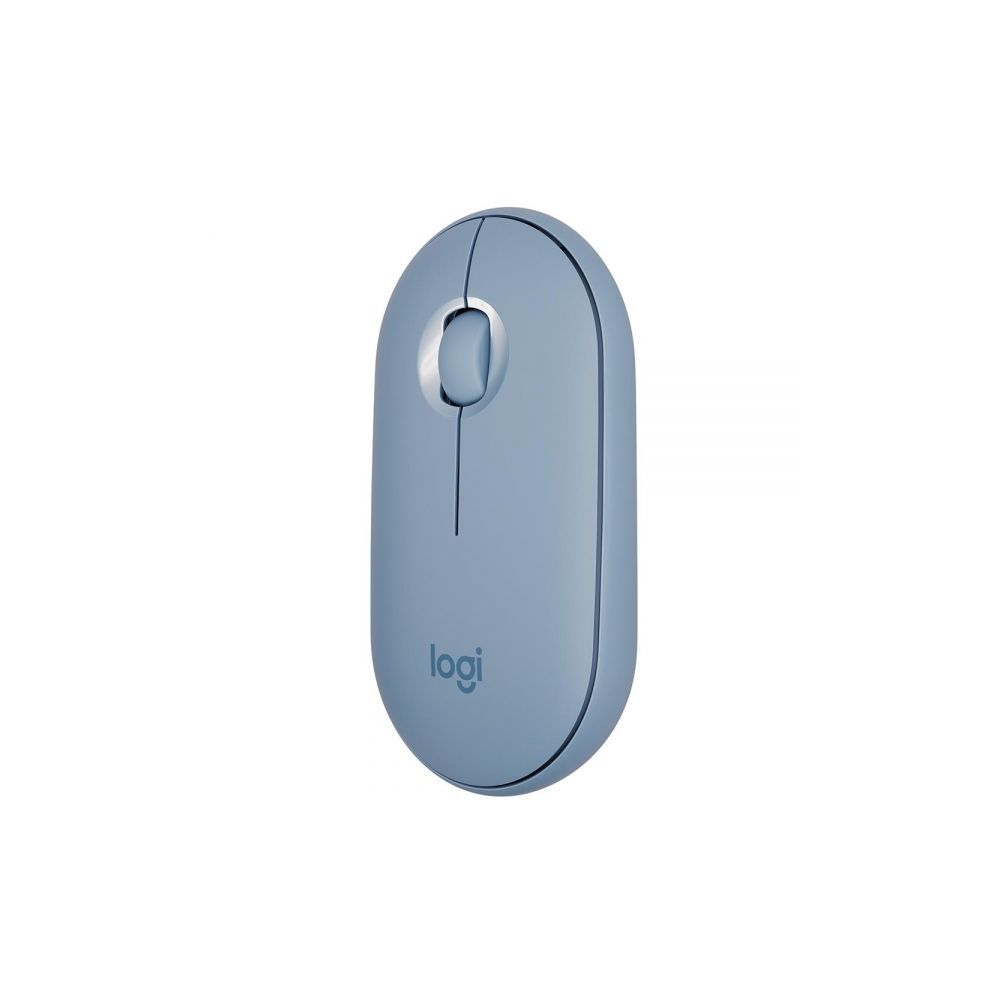 Mouse Óptico Sem Fio M350, Pebble, 1000 DPI, Azul Logitech