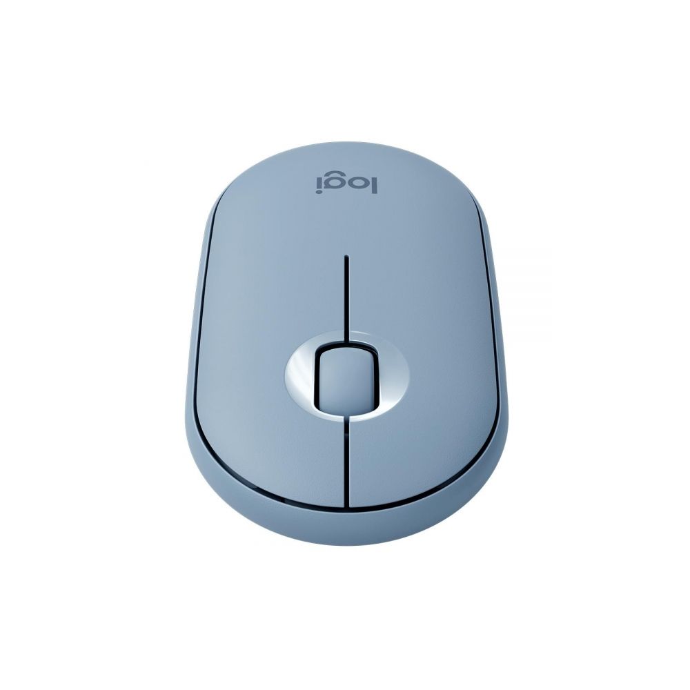 Mouse Óptico Sem Fio M350, Pebble, 1000 DPI, Azul Logitech