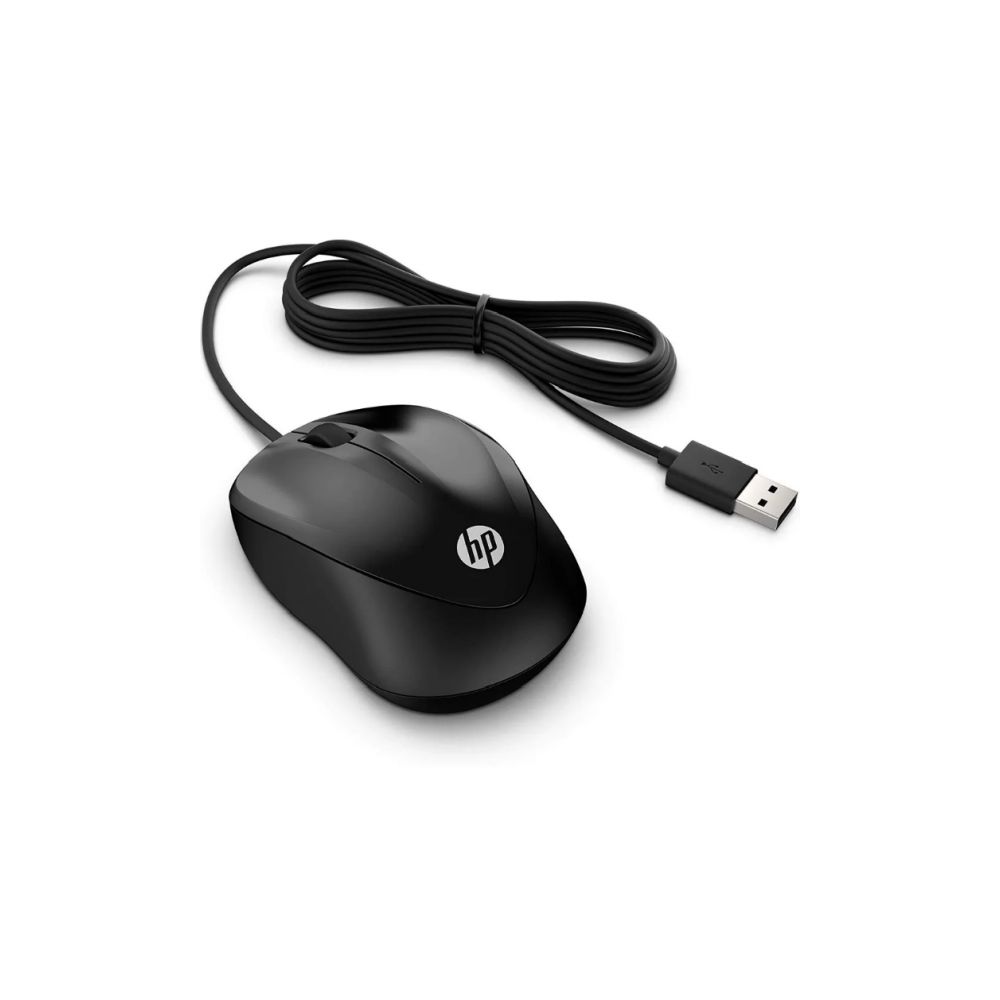 Mouse com Fio 1000 USB Preto 1200 DPI 4QM14AA - HP